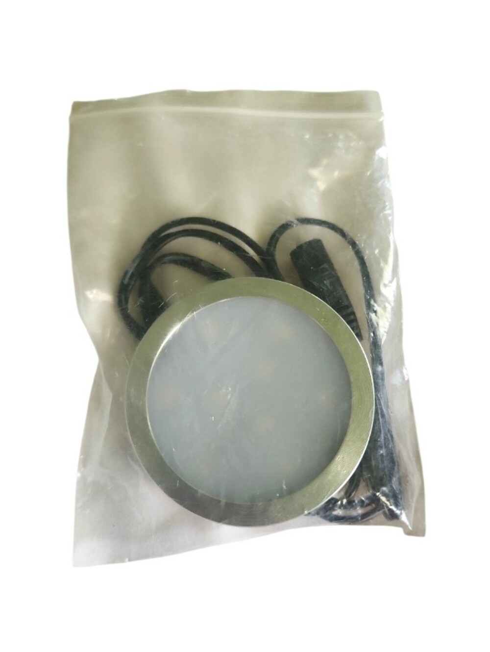 recessed LED puck light under-cabinet display lighting
